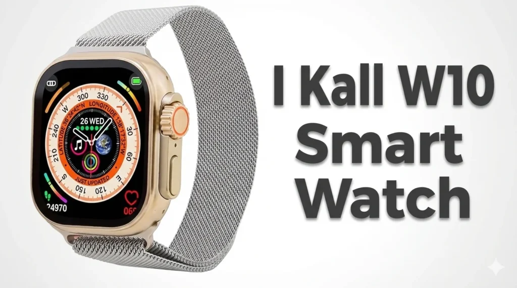 Best Smartwatch Under ₹1000 in India (2025) – Budget Picks for Beginners 2 I Kall W10 Smart Watch