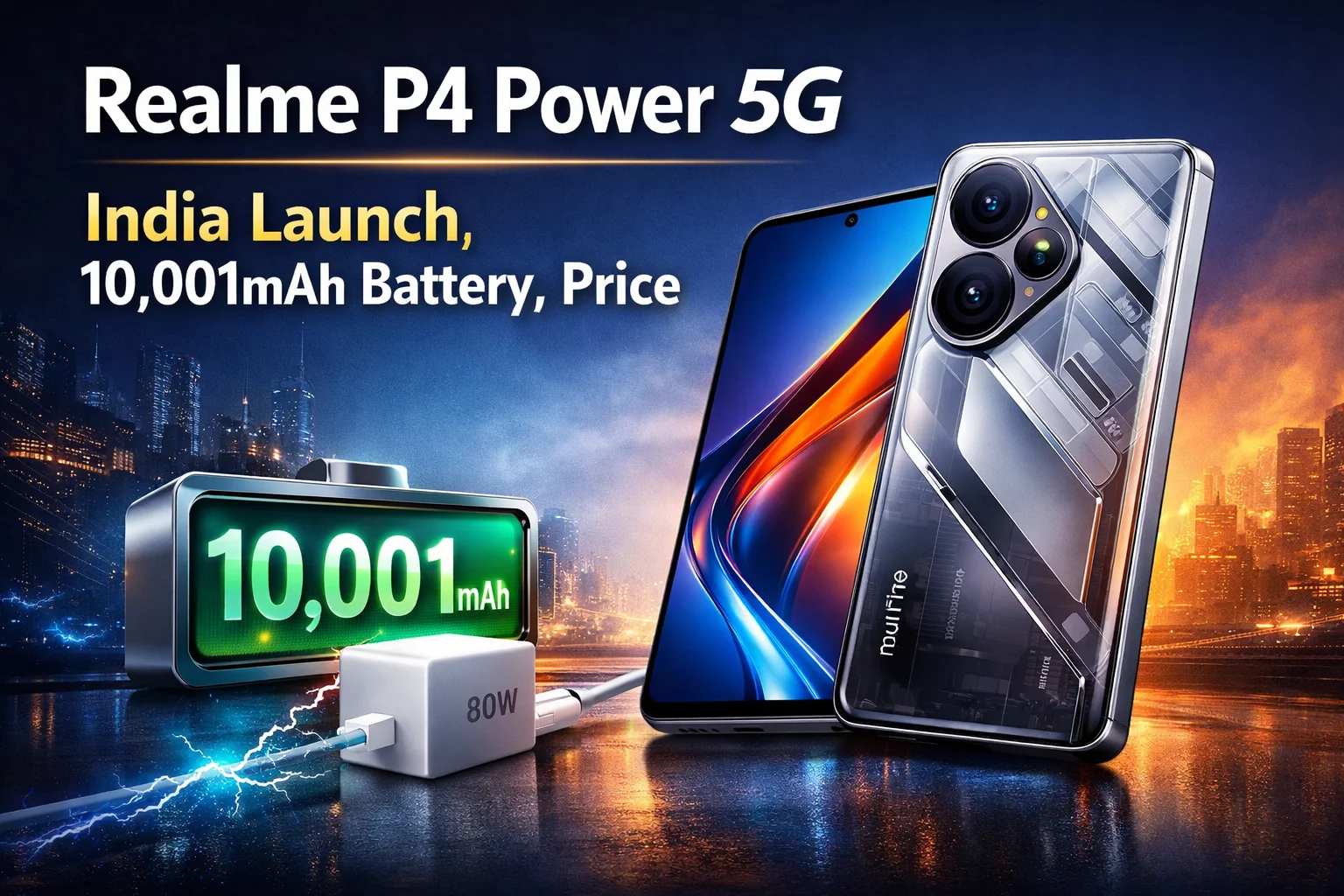 Realme P4 Power 5G India Launch, 10,001mAh Battery