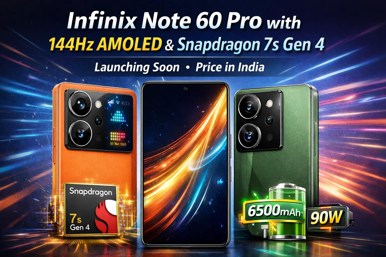 Infinix Note 60 Pro with 144Hz AMOLED and Snapdragon 7s Gen 4 launching soon in India