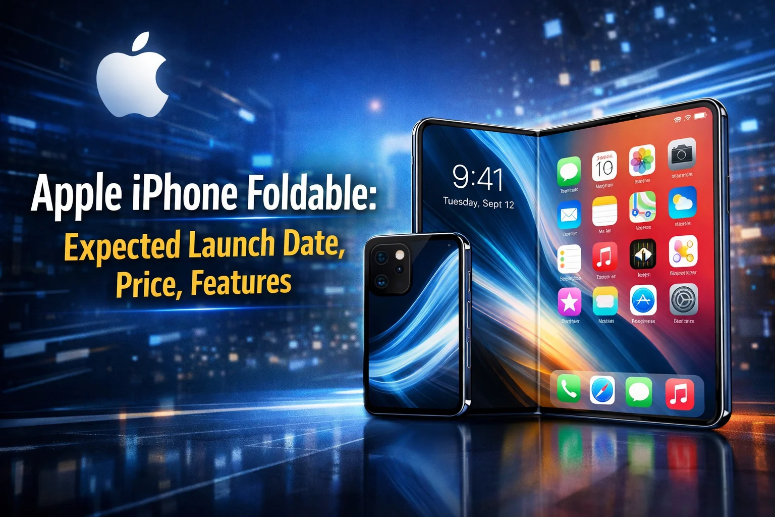 Apple iPhone Foldable concept showing expected launch date, price and features