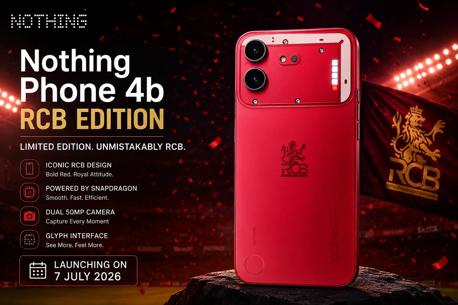 Nothing Phone 4b RCB Edition