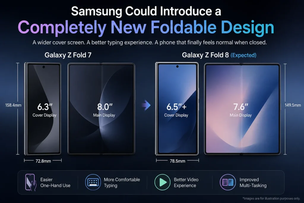 Samsung Galaxy Z Fold 8: Expected Specs, Launch Date, Colors, Features & Latest Leaks 2 Samsung Galaxy Z Fold 8 Could Introduce a Completely New Foldable Design